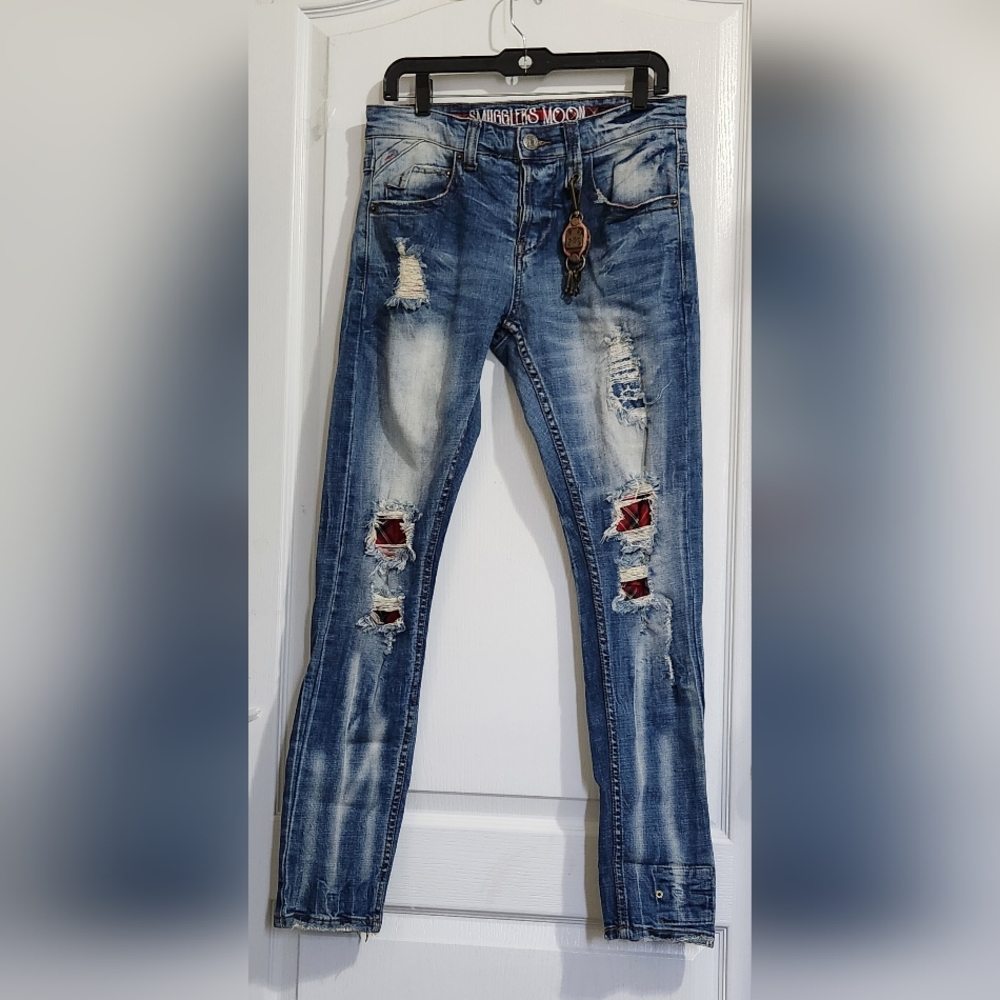 Smugglers Moon Handcrafted Jeans Urban Hip-hop Streetwear Sz 30